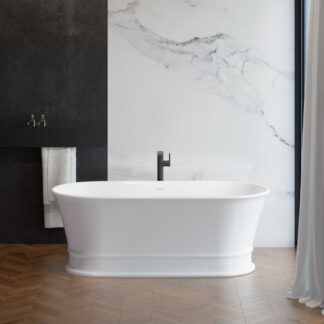 Turner Hastings Claremont 170 x 84 MagnaCast Free Standing Bath - Gloss White No Overflow
