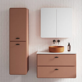Timberline Colby Wall Hung Vanity with Silk Surface Top and Above Counter Basin