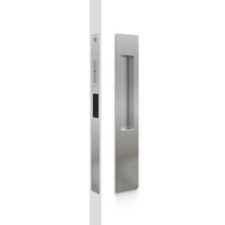 Nidus Mardeco rectangular flush pull Snib lock set Polished Chrome (inside snib, no cylinder)
