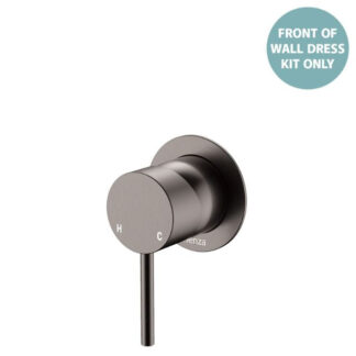 Fienza Kaya Wall Mixer Dress Kit Small Round Plate Gun Metal