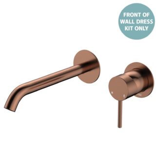 Fienza Kaya Basin/Bath Wall Mixer Dress Kit Set Round Plates 200mm Outlet Brushed Copper