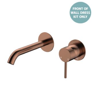 Fienza Kaya Basin/Bath Wall Mixer Dress Kit Set Round Plates 160mm Outlet Brushed Copper