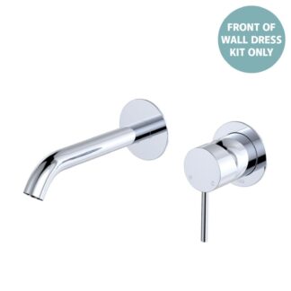 Fienza Kaya Basin/Bath Wall Mixer Dress Kit Set Round Plates 160mm Outlet Chrome