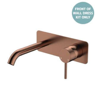 Fienza Kaya Basin/Bath Wall Mixer Dress Kit Set Rectangular Plate 160mm Outlet Brushed Copper