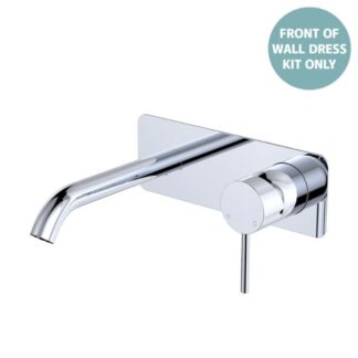 Fienza Kaya Basin/Bath Wall Mixer Dress Kit Set Rectangular Plate 160mm Outlet Chrome