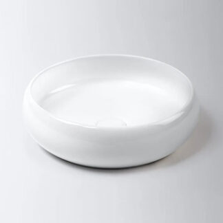 Eight Quarters 415mm Luna Large Circle Basin - Gloss White