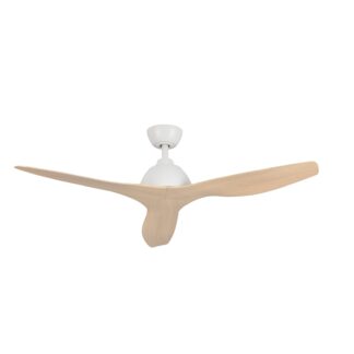 Fanco Breeze 52'' (132cm) AC Ceiling Fan - White and Beechwood