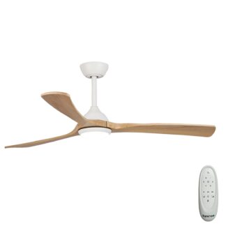 Fanco Sanctuary 52'' (132cm) DC Ceiling Fan with LED Light - White and Natural