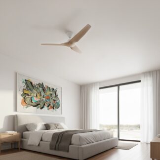 Fanco Infinity-iD v3 48'' (122cm) DC Ceiling Fan White and Beechwood