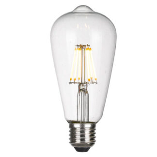 Telbix ES 8W LED ST64 Pilot Globe Cool White - Clear