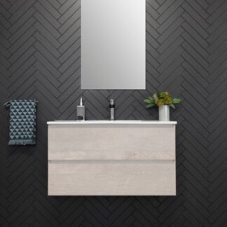 ADP Glacier Lite Ensuite All Drawer Twin Vanity with Ceramic Top