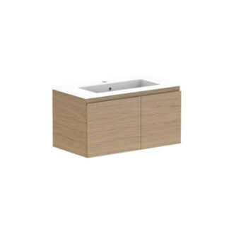 ADP Glacier Lite Ensuite Door and Drawer Slim Vanity with Cast Marble Top