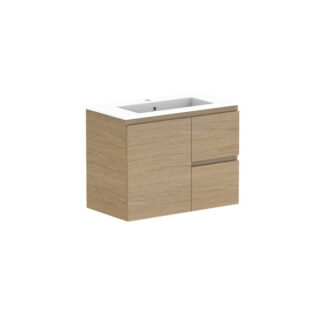 ADP Glacier Lite Ensuite Door and Drawer Twin Vanity with Cast Marble Top