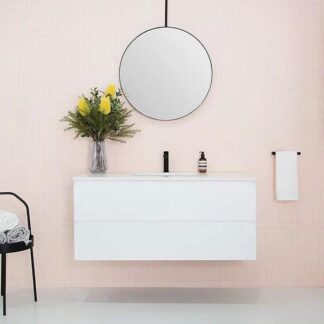 ADP Glacier Pro All Drawer Twin Vanity with Solid Surface Top
