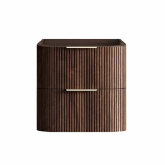 Otti Havana Fluted Wall Hung Cabinet Only - Sable Walnut
