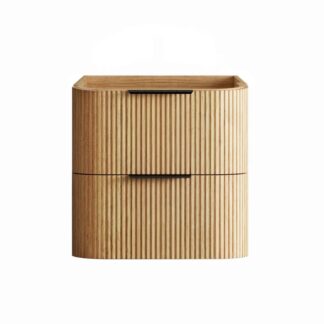 Otti Havana Fluted Wall Hung Cabinet Only - Woodland Oak