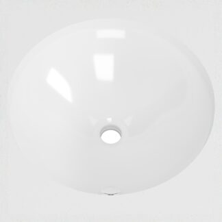 Timberline Henry 360mm Round Under Counter Basin - White Gloss
