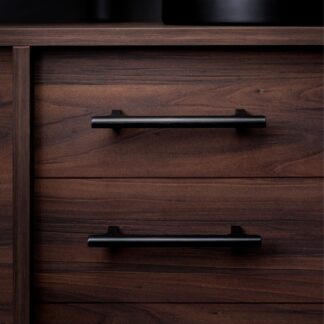 Momo Handles Hinoki D Handle Brushed Black