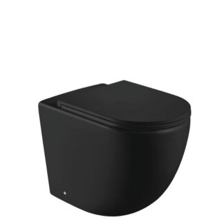 Fienza Koko Tornado Wall-Faced Toilet Suite Matte Black R&T In-Wall Internal - S-Trap