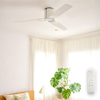 Fanco Flow 52'' (132cm) DC Ceiling Fan with LED Light - White
