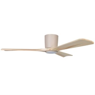 Fanco EarthFirst Gaia 48" (122cm) DC Ceiling Fan with LED Light - Ecru and Natural Timber