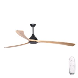 Fanco Sanctuary 86'' (218cm) DC Ceiling Fan - Black and Natural