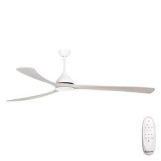 Fanco Sanctuary 92'' (234cm) DC Ceiling Fan - White and Whitewash