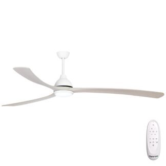 Fanco Sanctuary 92'' (234cm) DC Ceiling Fan with LED Light - White and Whitewash
