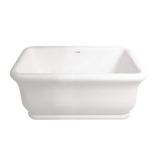 Turner Hastings Kirkham 160 TitanCast Bath with Overflow - Satin Silk