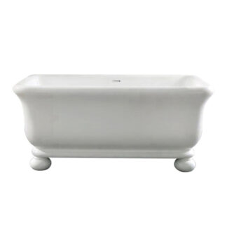 Turner Hastings Kirkham Ball 160 TitanCast Bath with Overflow - Satin Silk