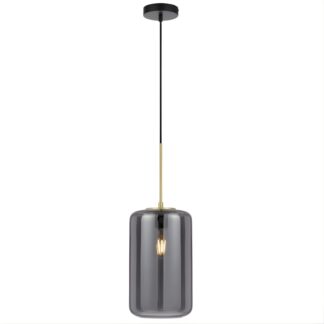 Telbix Korova Medium Pendant Light E27 Smoke