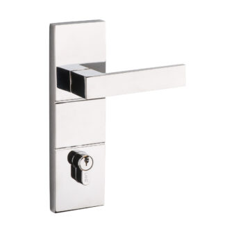 Lane Cambridge Corvan Single Cylinder Entrance Door Handle Set Polished Chrome