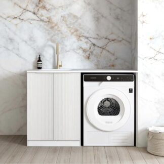 Otti Bondi White 1300mm Laundry Cabinet Set