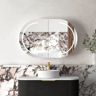 Otti Bondi 900 LED Shaving Cabinet Black Oak