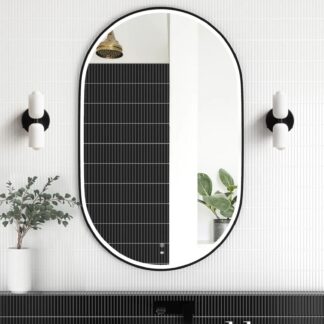 Otti LED Noosa 1200mm x 750mm Metal Frame Mirror - Black