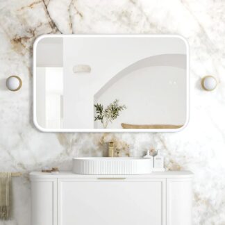 Otti LED Newport 1200mm x 750mm Metal Frame Mirror - White