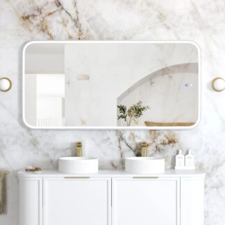 Otti LED Newport 1500mm x 750mm Metal Frame Mirror - White
