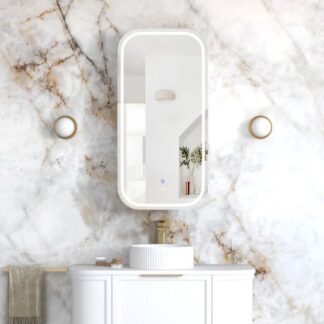 Otti Newport Soft Square LED Shaving Cabinet White