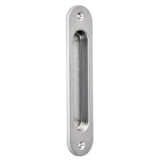 Nidus Radius Sliding Door Flush Pull Handle 135mm Satin Chrome