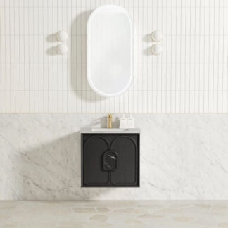 Otti Laguna Mk II Wall Hung Vanity in Black Oak with Undermount Basin