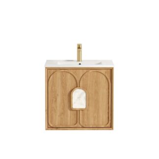 Otti Laguna Mk II Woodland Oak Wall Hung Vanity with Ceramic Top