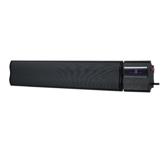 Thermogroup Lotus 2400W Wall Mounted Outdoor Heater with Remote & Wi-Fi 1540x150x215mm - Black