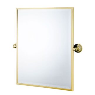 Turner Hastings Mayer Pivot Rectangle Mirror 610mm x 495mm - Brushed Brass
