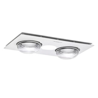 Martec Forme 2 Heat 3 in 1 Bathroom Heater Exhaust Fan with LED Downlight White