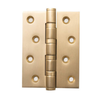 Momo Solid Brass Hinge 100mm X 76mm Brushed Satin Brass