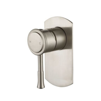 Modern National Montpellier Shower Mixer Brushed Nickel - Full Kit