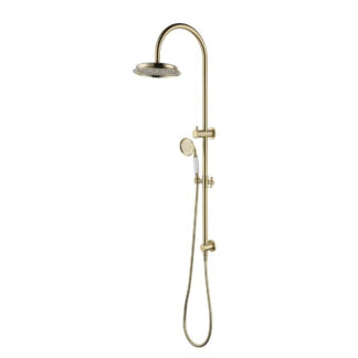 Modern National Montpellier Traditional Brushed Bronze Multifunction Shower Rail 2 in 1