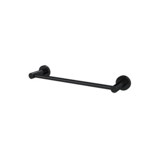 Meir Round Single Towel Rail 300mm Matte Black