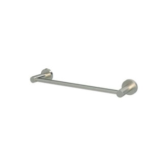 Meir Round Single Towel Rail 300mm Brushed Nickel