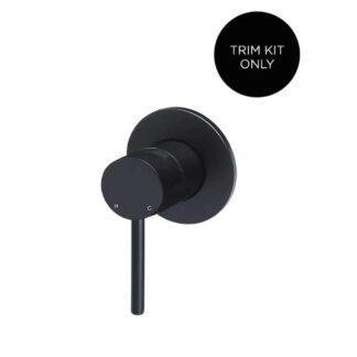 Meir Round Wall Mixer Matte Black Trim Kit